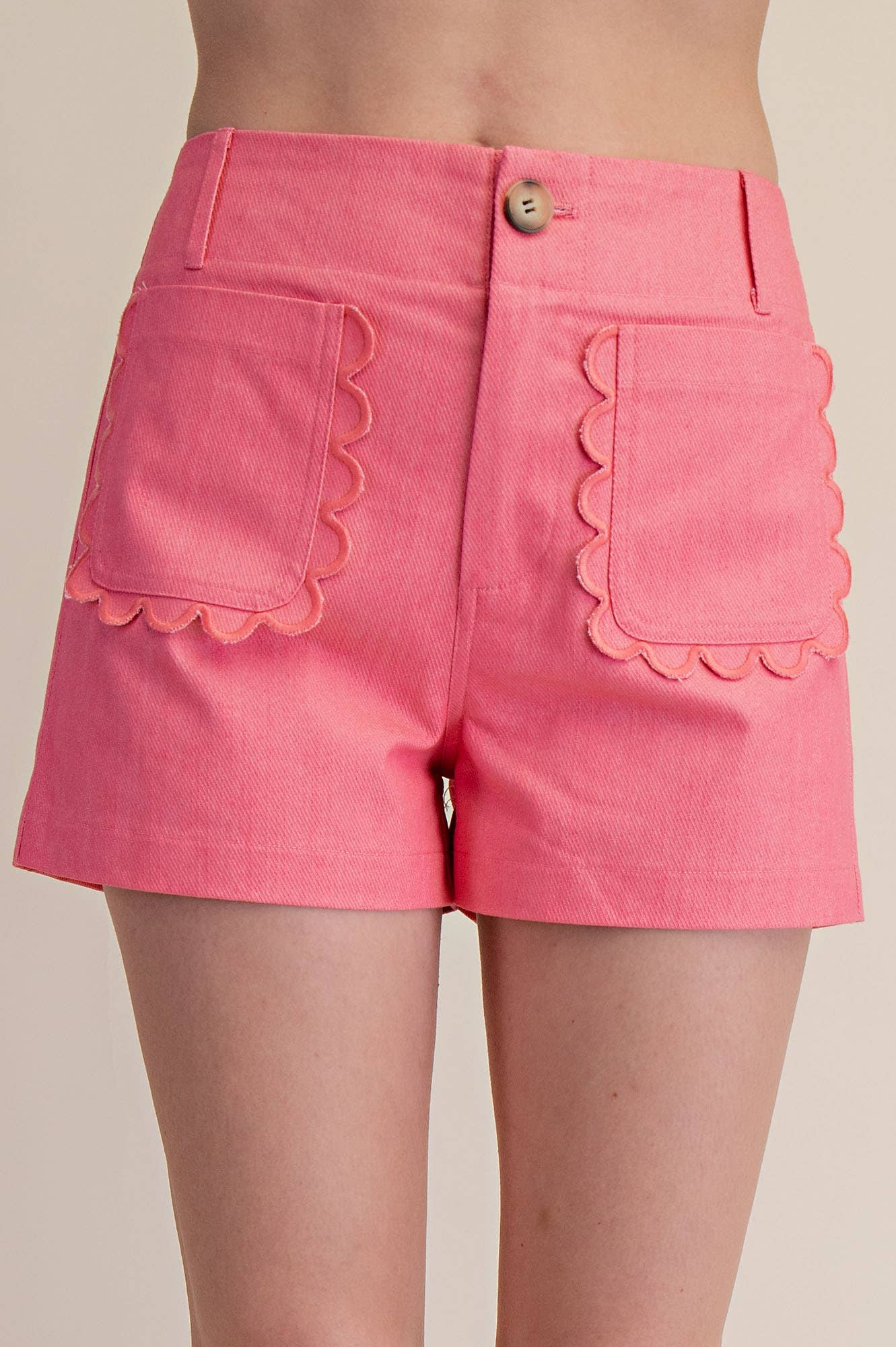 Glam - Scallop Detail Pocket Colette Shorts