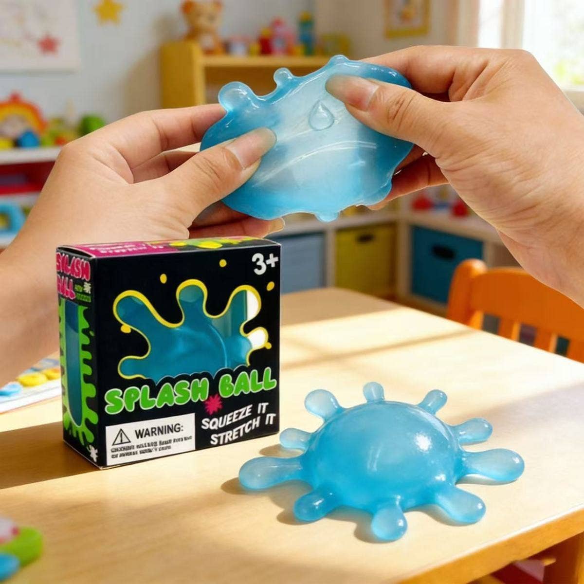 Eagle Crest Industries Inc. - Virus Splash Ball TPR Squishy Fidget Toy - Stress Relief Squ