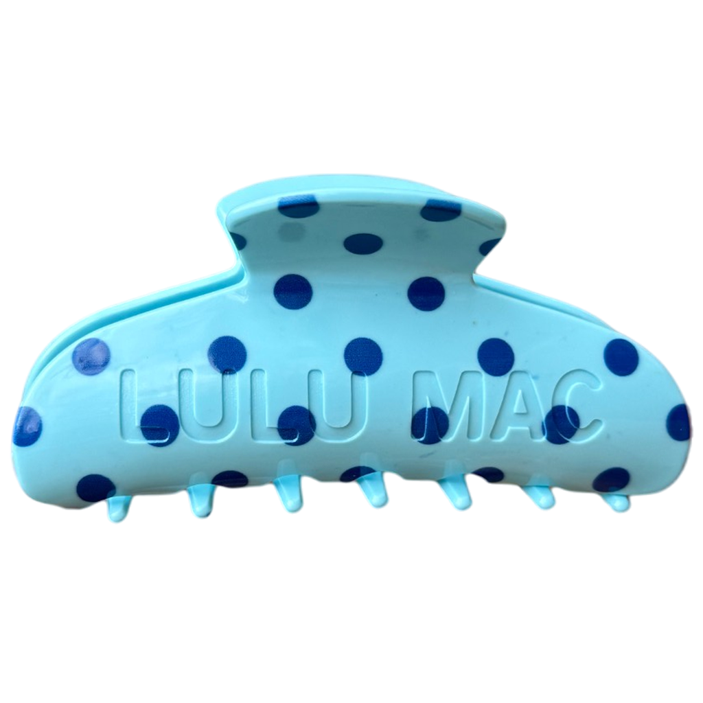 Girlie Girl Originals - LULU MAC HAIR CLIPS Blue/Navy Dot