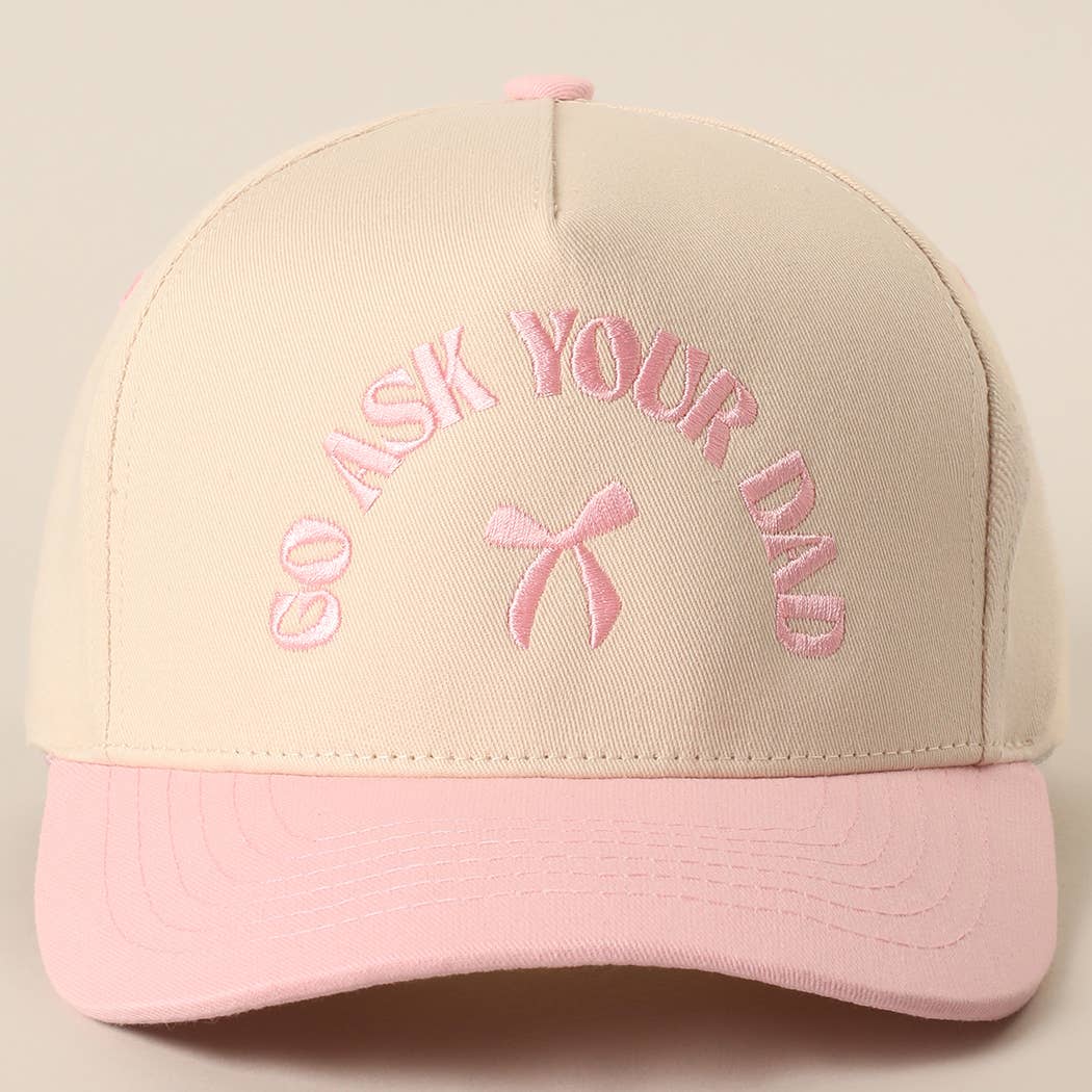 Fashion City - GO ASK YOUR DAD Embroidery Two-Tone Trucker Hat