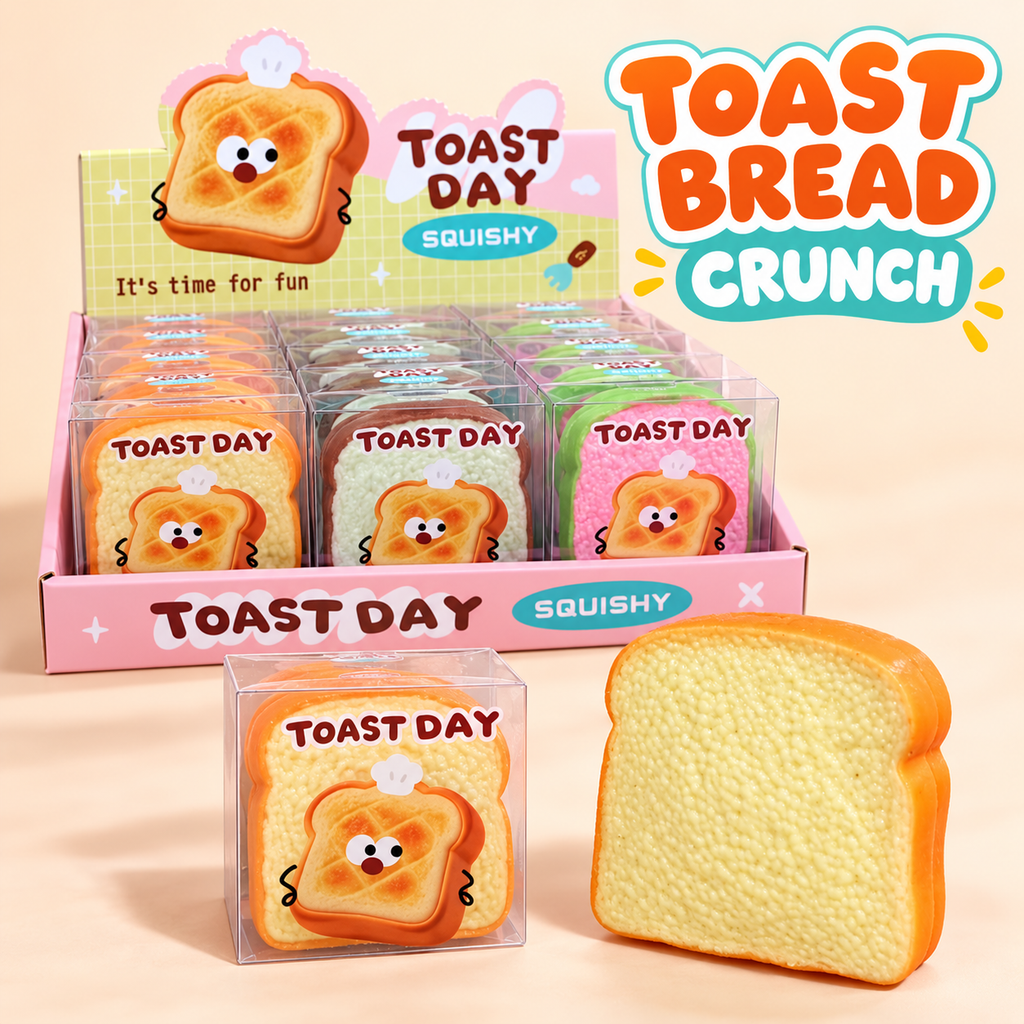 GS Wholesale (Formerly Known as Gypsy Soul) - Toast Day “Toast Bread Crunch” ASMR Squishy