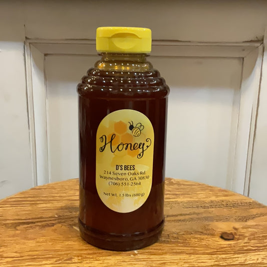 D's Local Honey with yellow packaging.