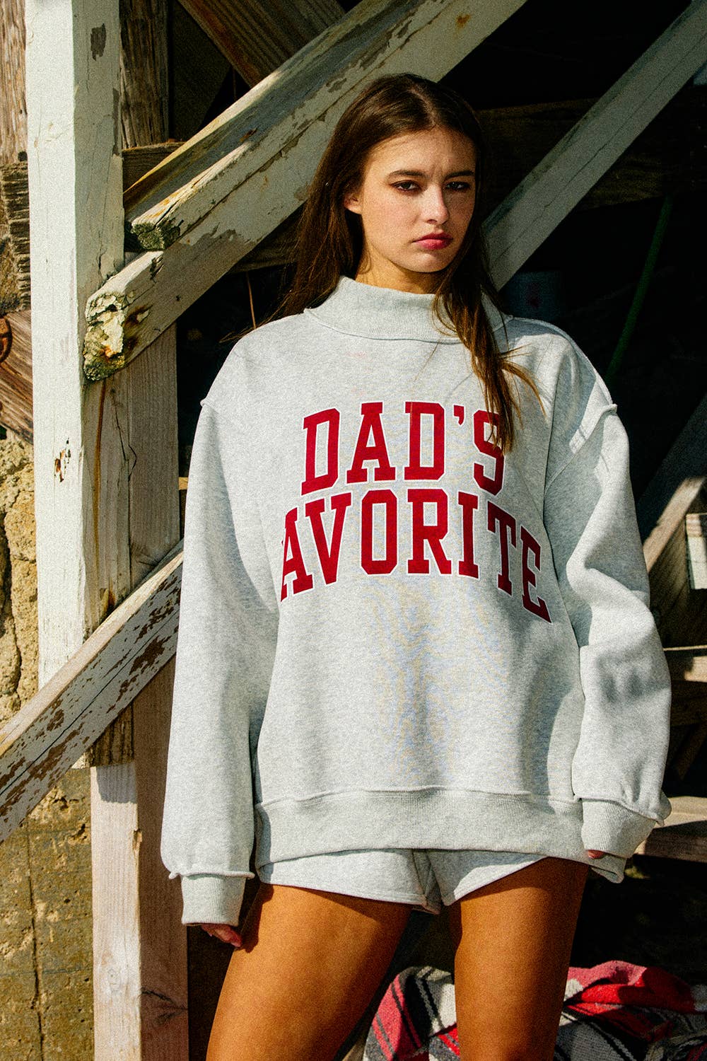 BUCKETLIST INC - IT2594-FAVORITE | Reversible Mock-Neck Sweatshirt