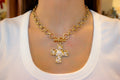 Pearl Beaded Cross Necklace