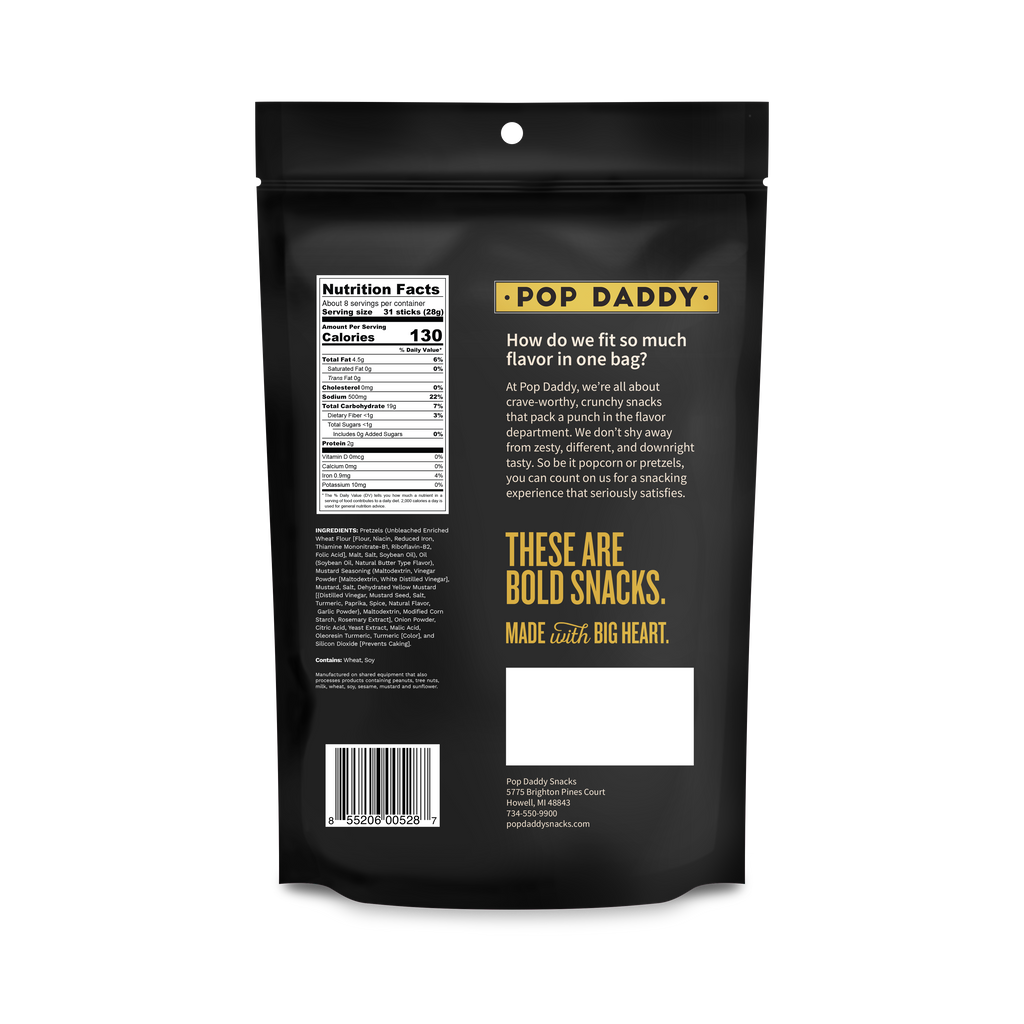 Seasoned Pretzels - 7.5oz - Yellow Mustard