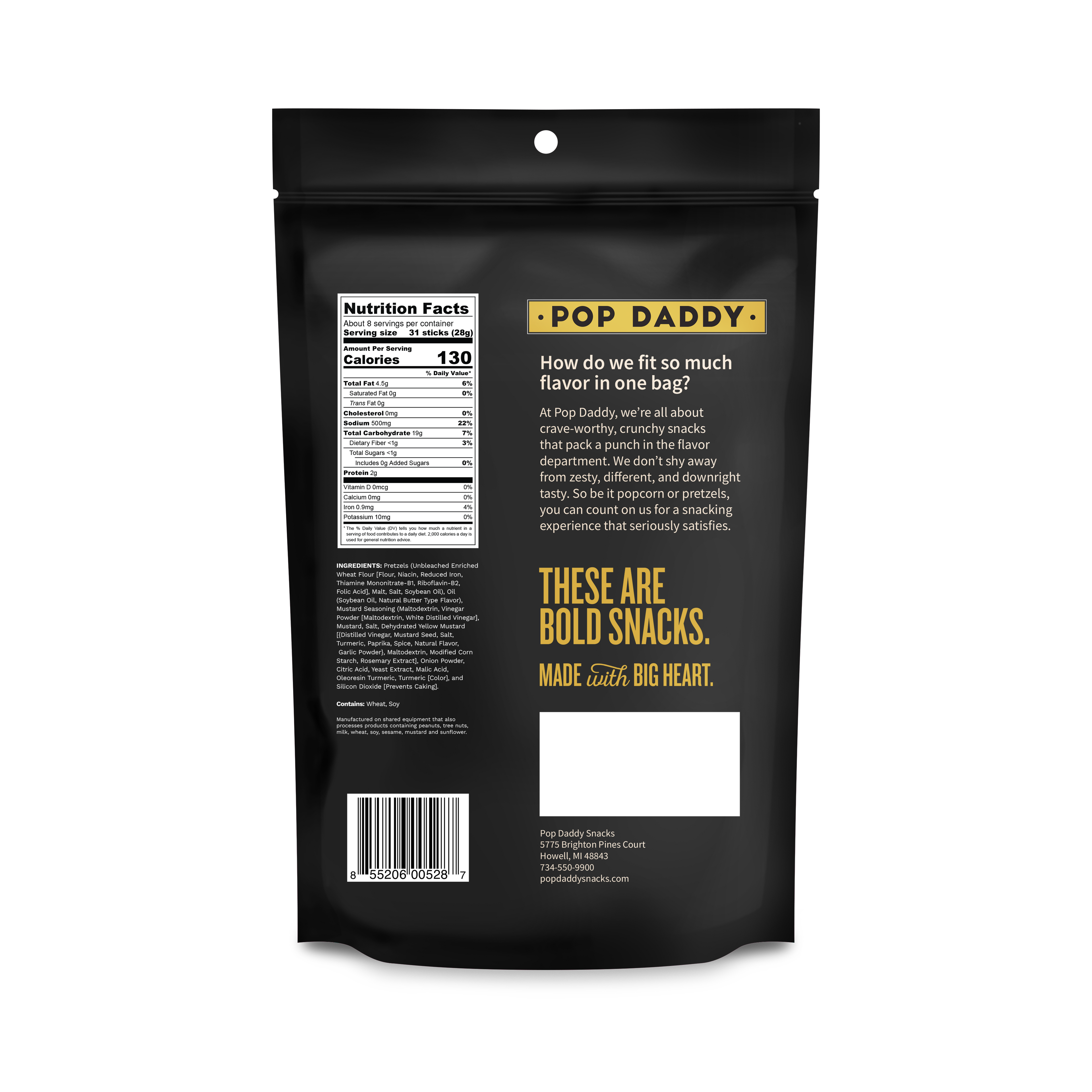 Seasoned Pretzels - 7.5oz - Yellow Mustard