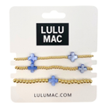 Lulu Mac Gold with Blue Cross Bracelets