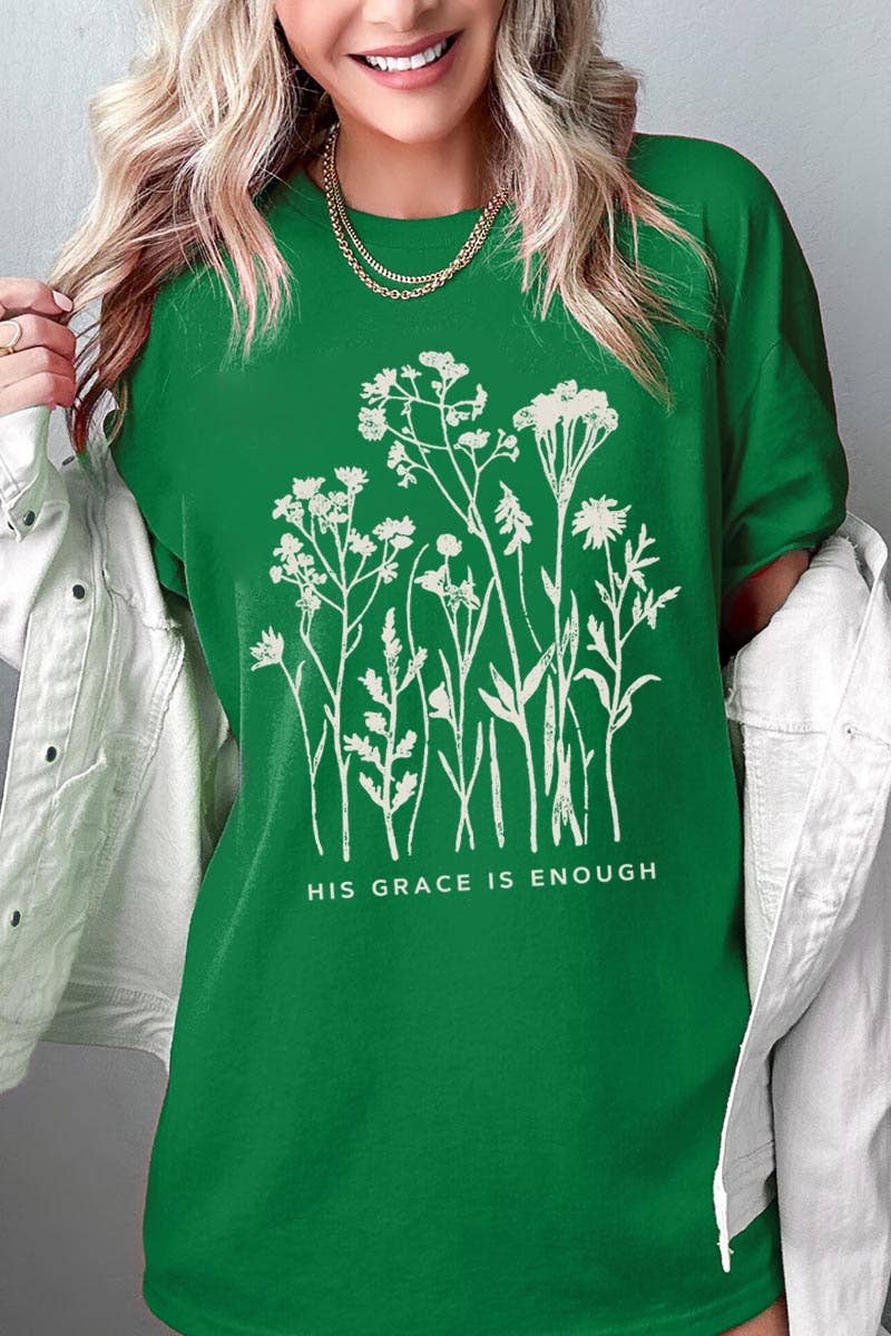 COLORBEAR - Christian Wildflower Graphic Heavy Cotton Tee