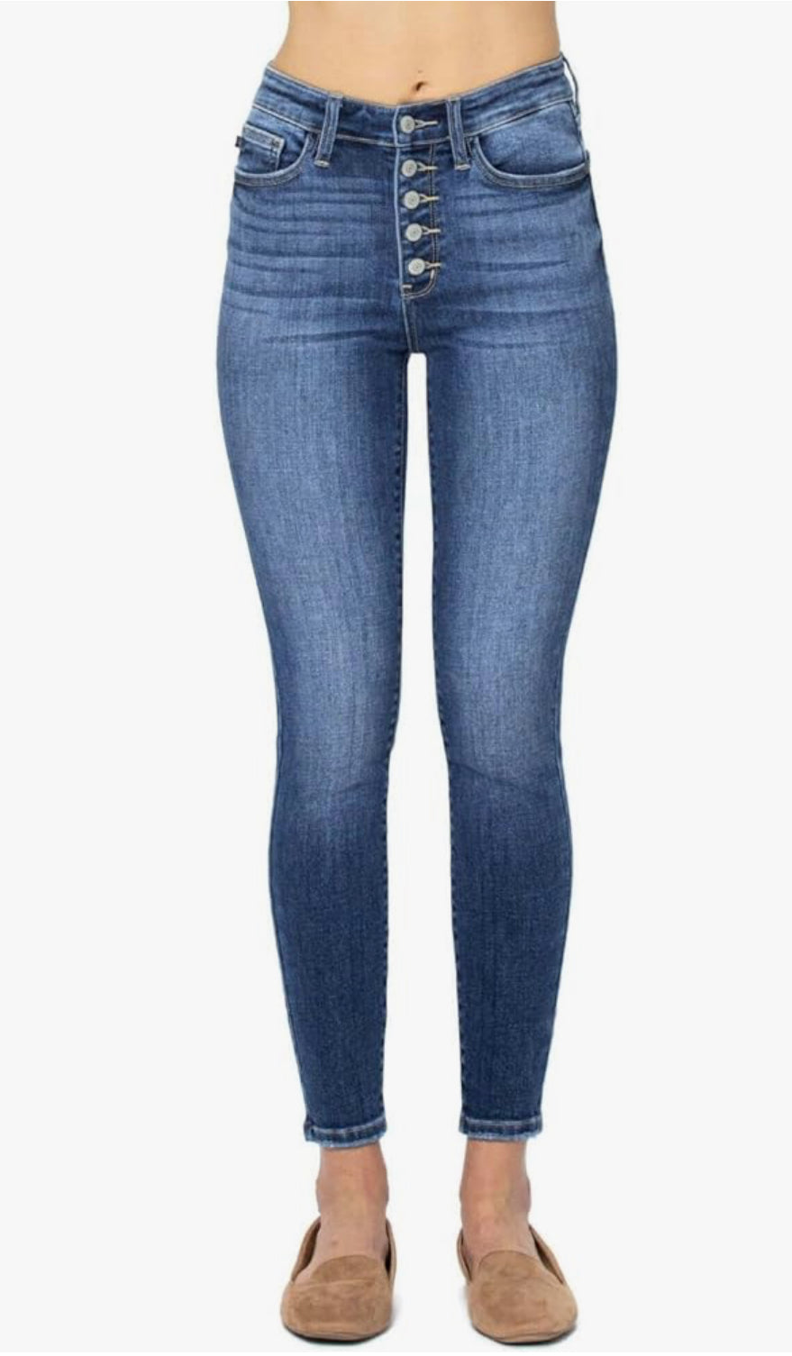 Judy Blue High Rise Button Fly Skinny 82319