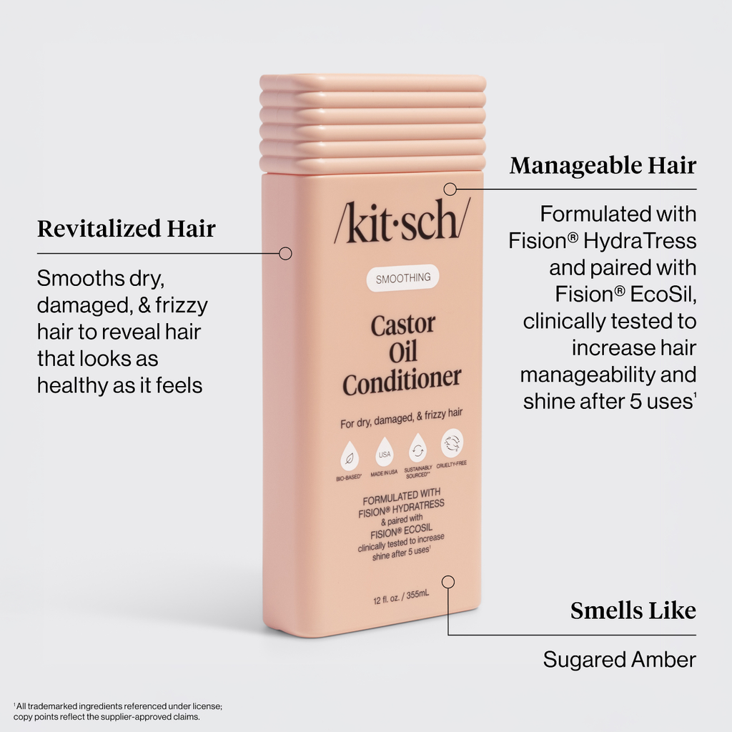 KITSCH - Smoothing Castor Oil Shampoo & Conditioner Combo