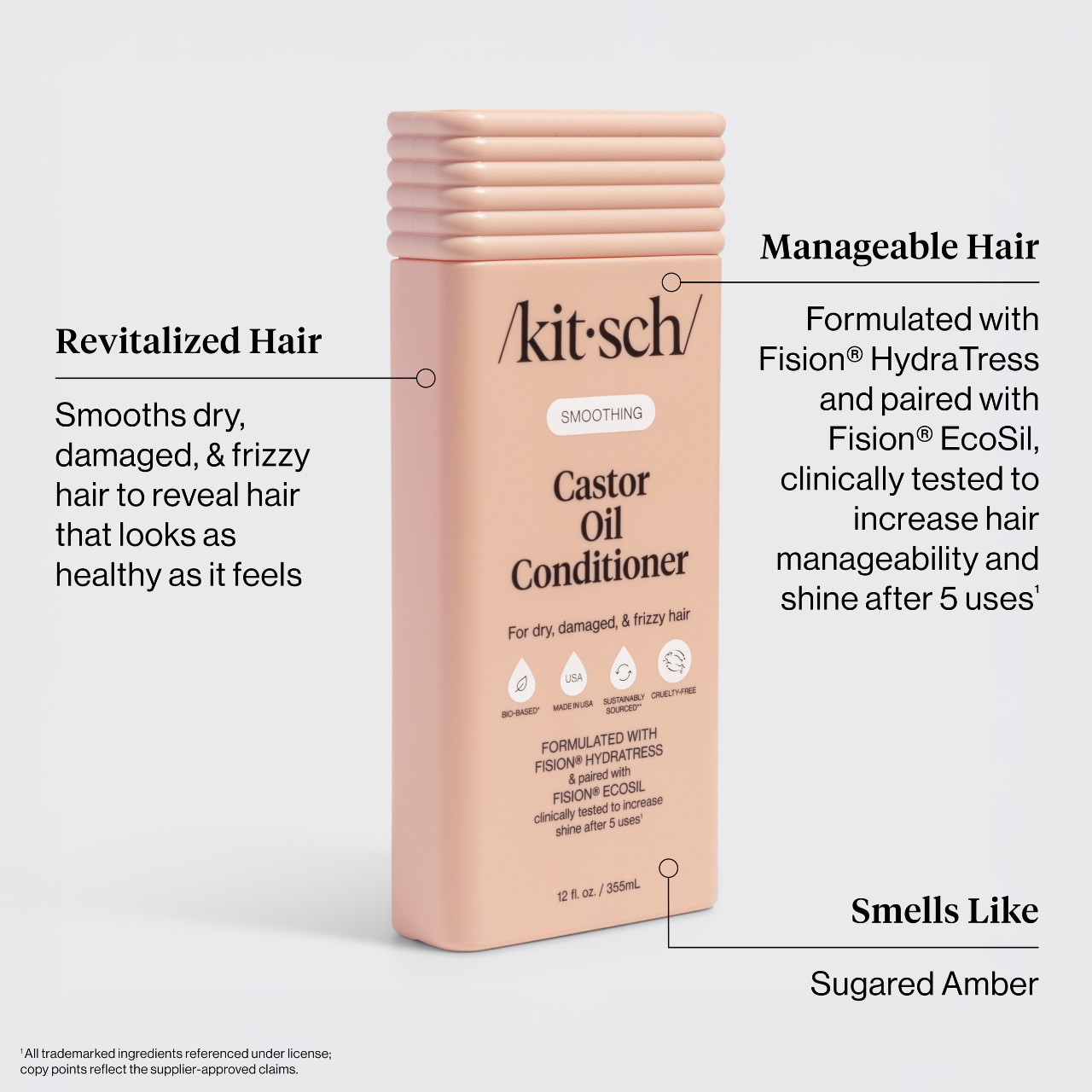 KITSCH - Smoothing Castor Oil Shampoo & Conditioner Combo