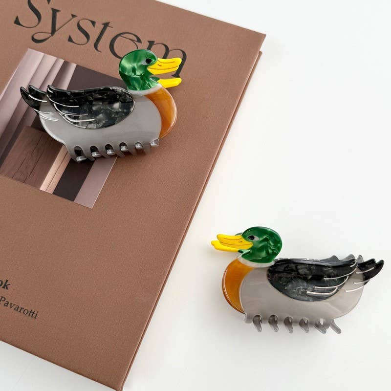 JOSSLYN by wall to wall - JUMBO MALLARD DUCK HAIR CLAW CLIPS | 40H1028