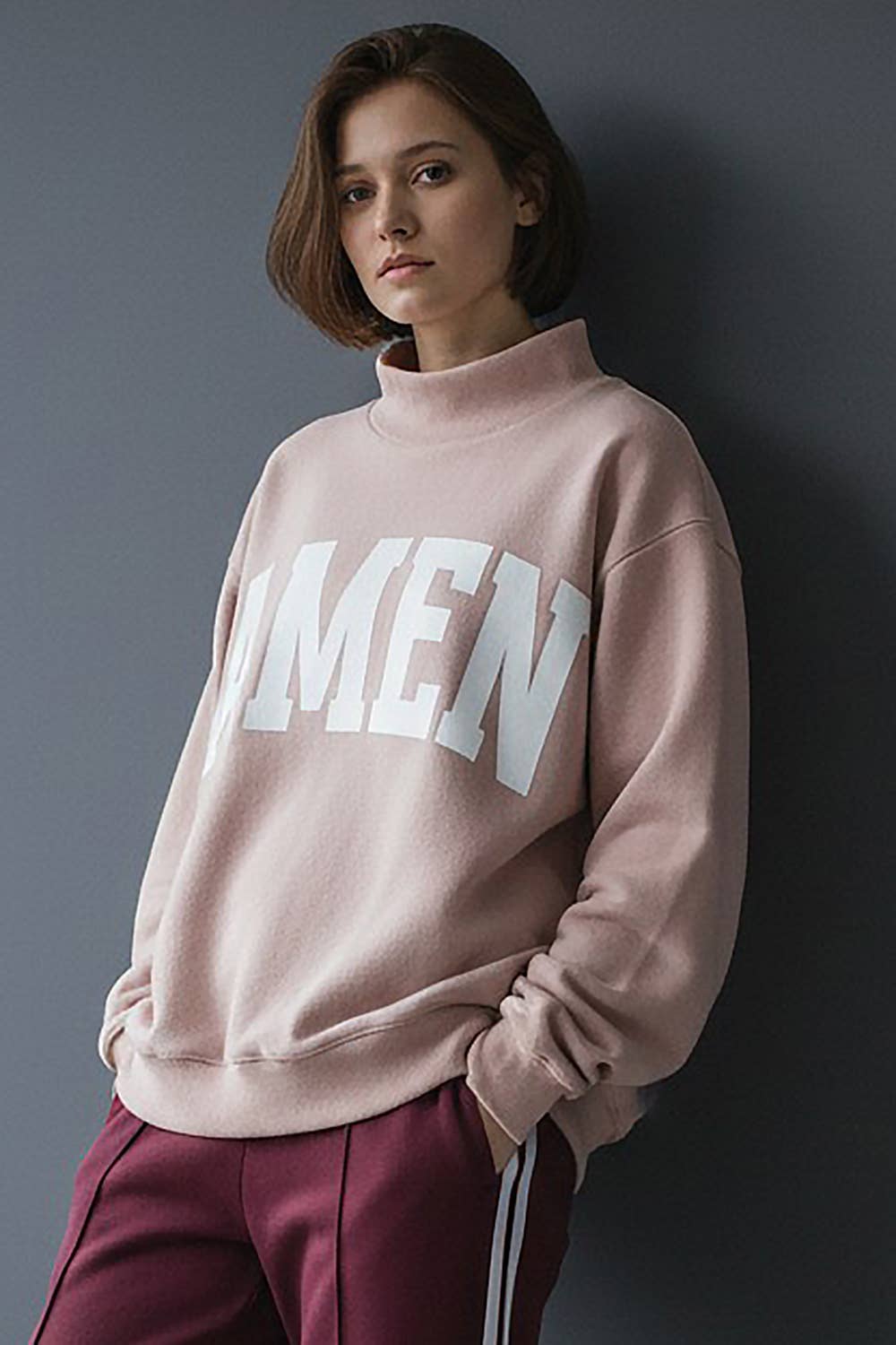 WWJD & AMEN' Reversible Mock Neck Sweatshirt