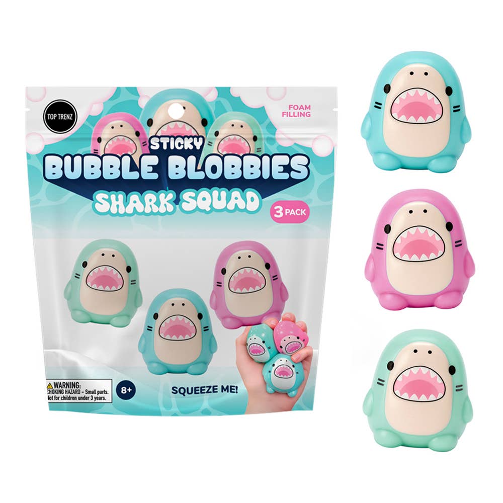 Top Trenz Inc - Sticky Bubble Blobbies Shark Squad
