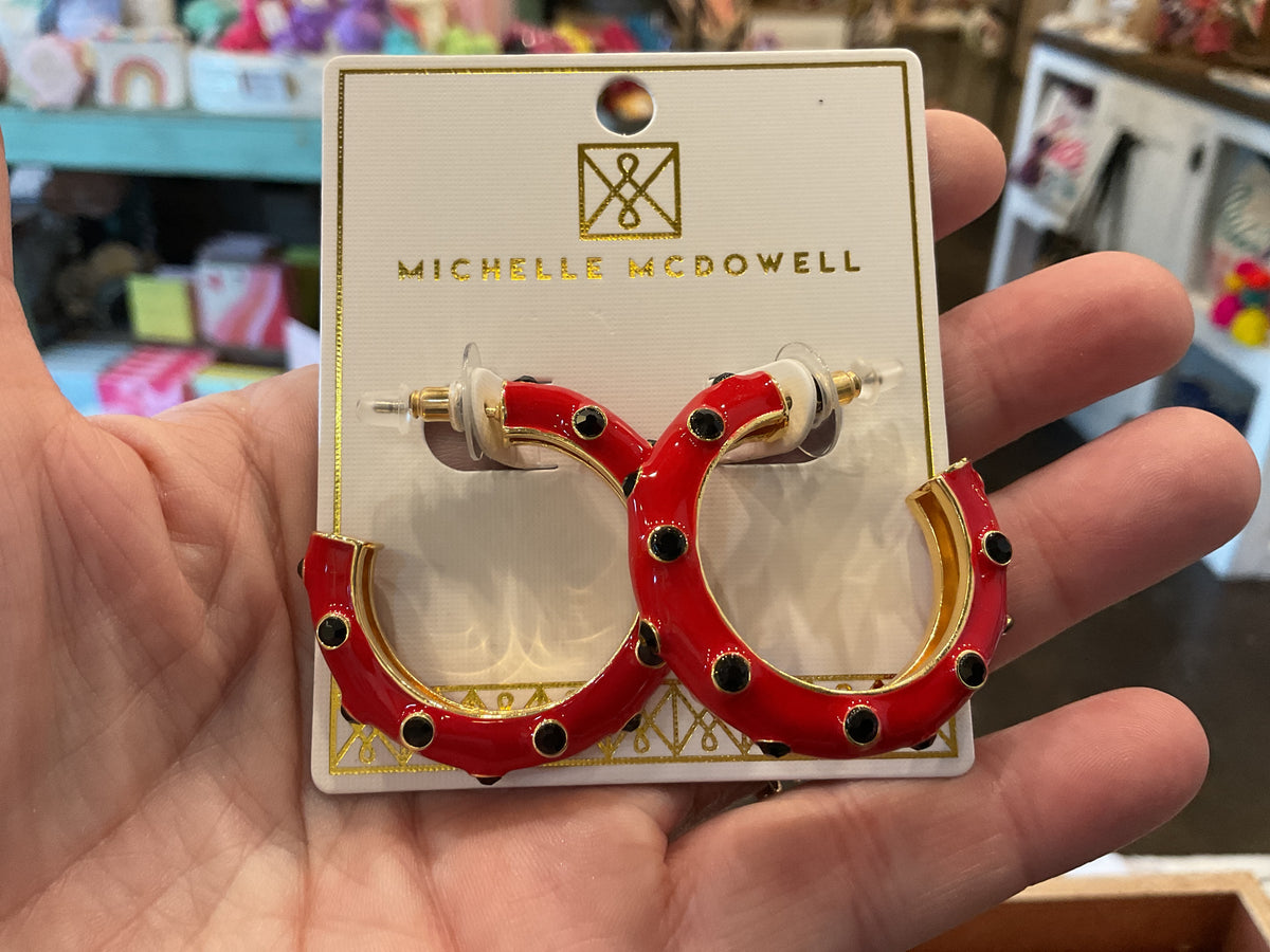 Red and Black GameDay Earrings
