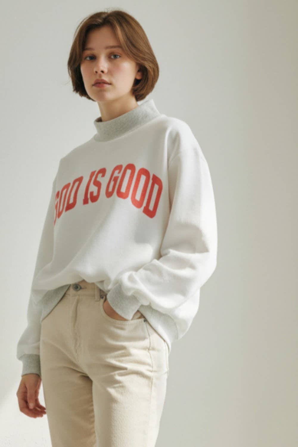 'JESUS & GOD IS GOOD' Reversible Sweatshirt