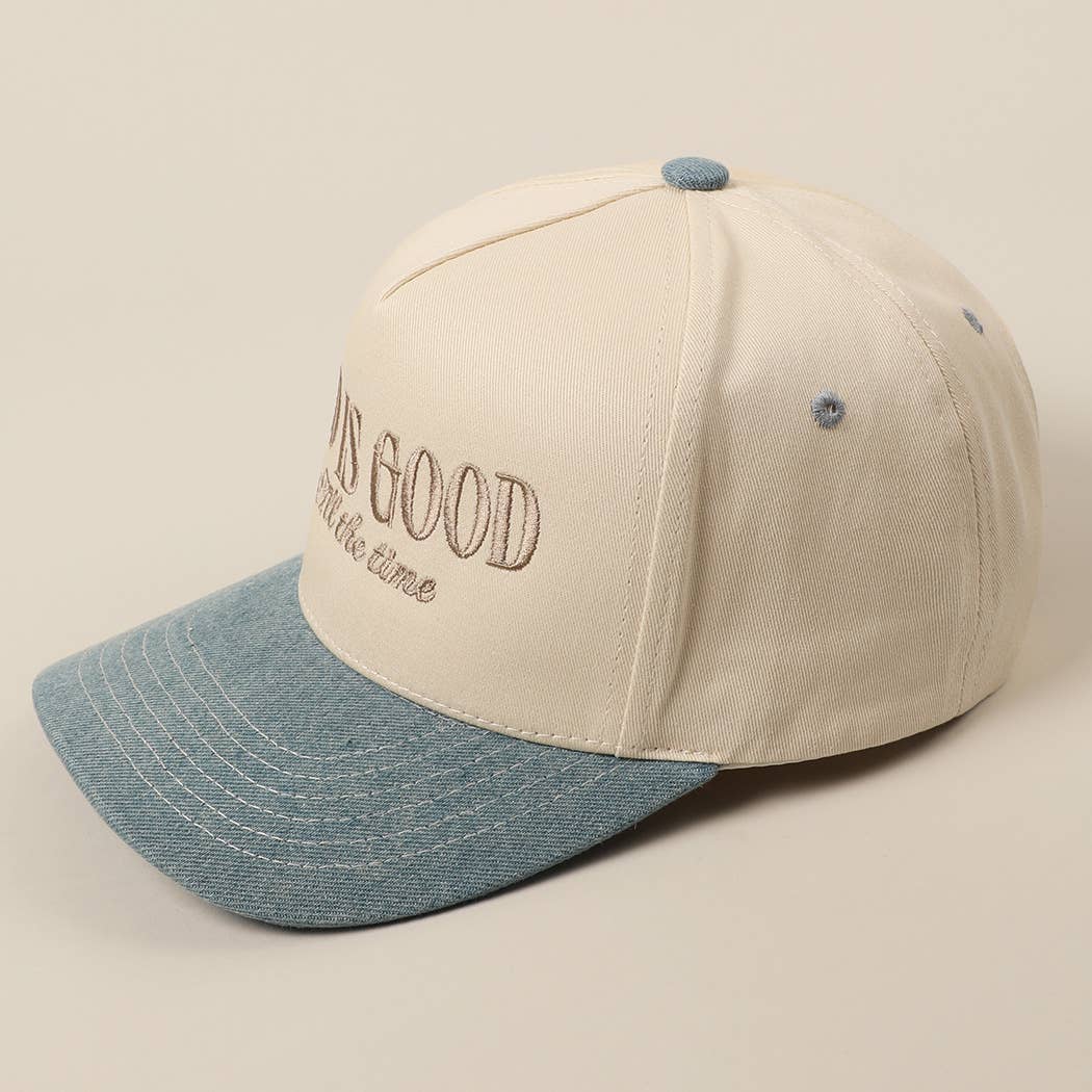Fashion City - God Is Good All The Time Embroidery Trucker Hat