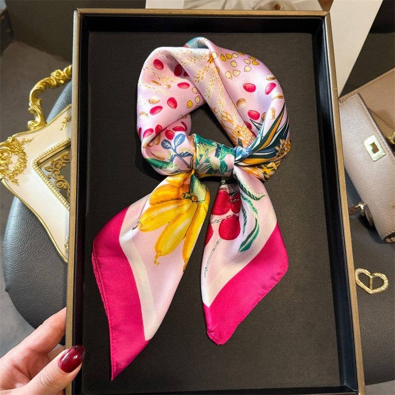 Sheer Trend - Fashion Print Square Scarf