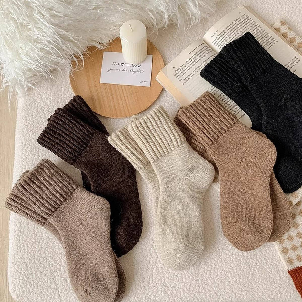 Thick Crew Socks Women Winter Warm Cozy