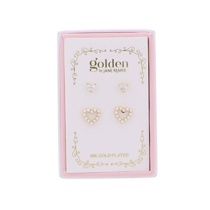 Kid’s Golden Sweetheart Earrings