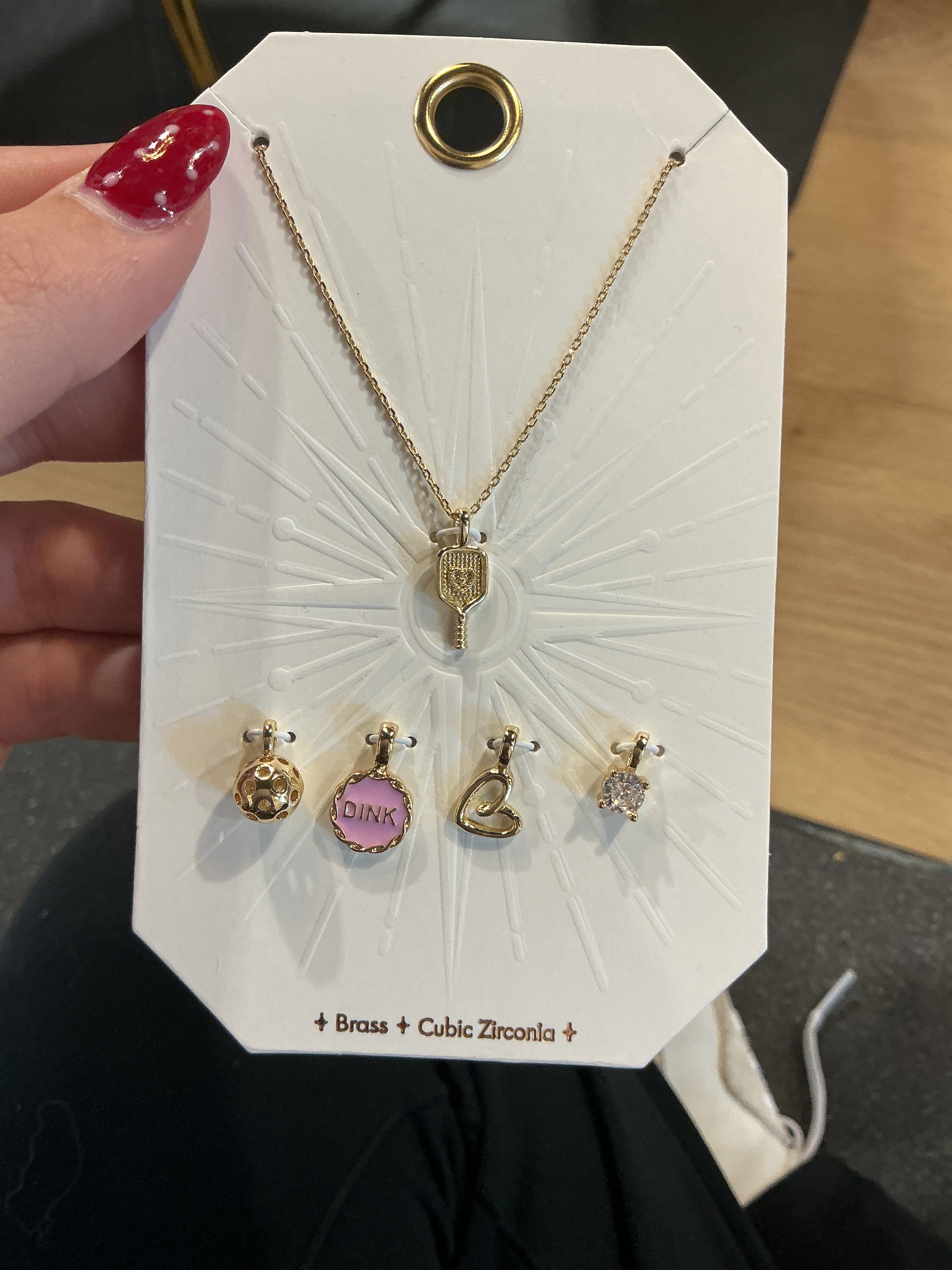 Pickleball Charm Set Necklace