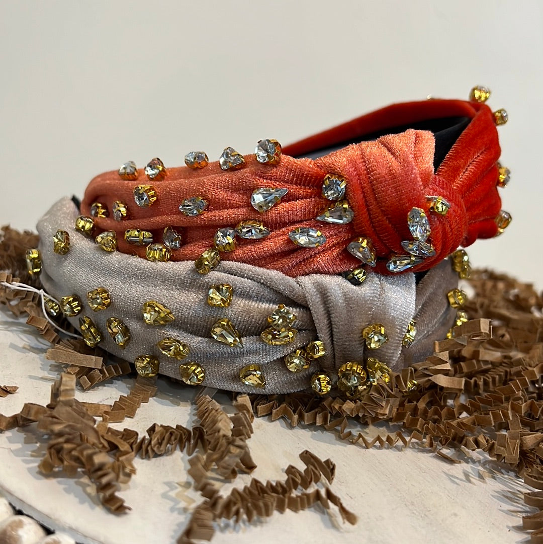 Assorted Velvet Jeweled Headbands.