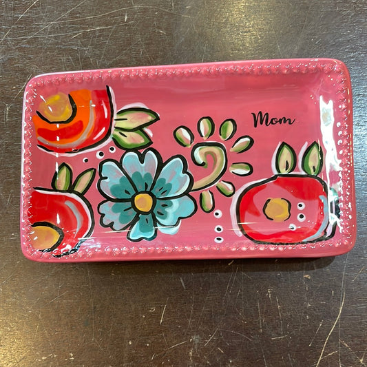 Pink Floral Trinket Tray