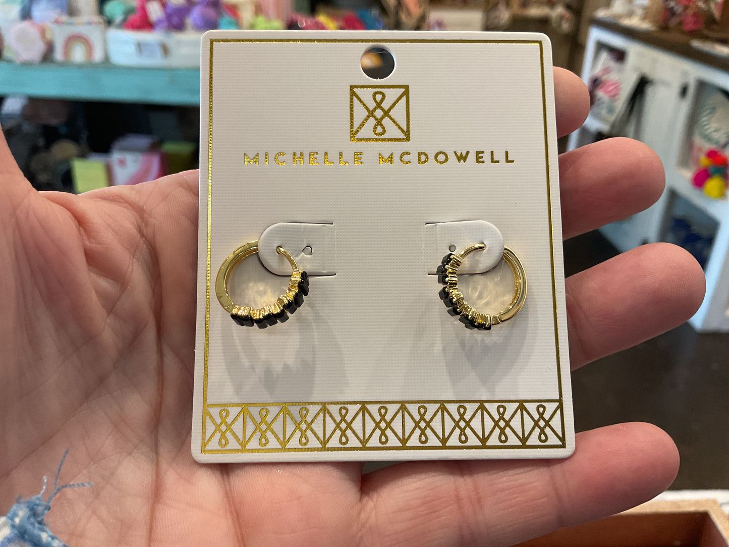 Black and Gold GameDay Earrings