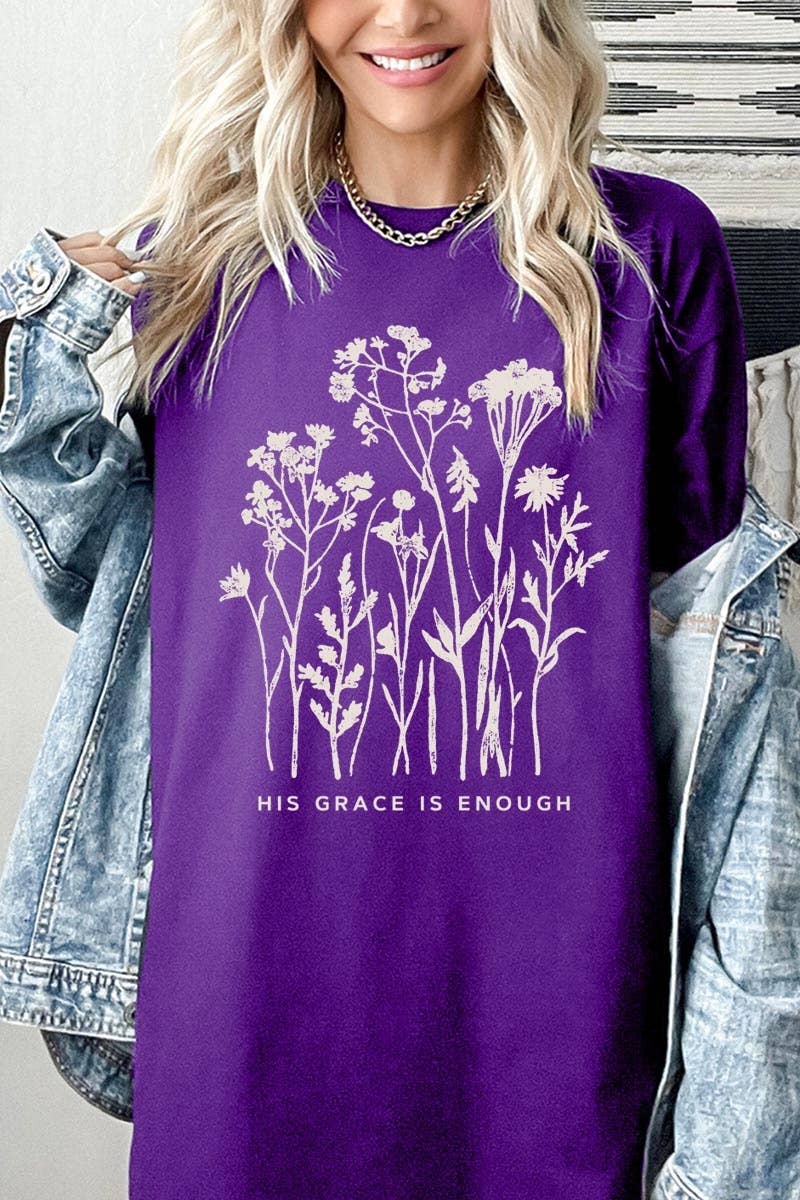 COLORBEAR - Christian Wildflower Graphic Heavy Cotton Tee