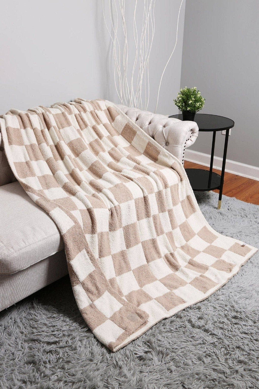 MiMi Wholesale - JCL4316 Super Lux Checkered Throw Blanket