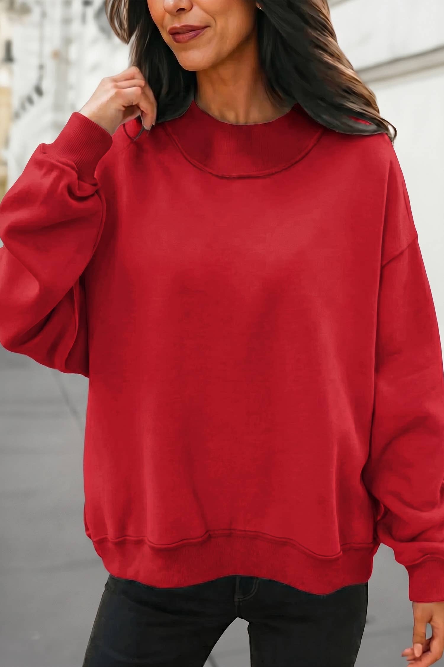 Aapparella - Reversible Oversized Mock Neck Sweatshirt | S-4X
