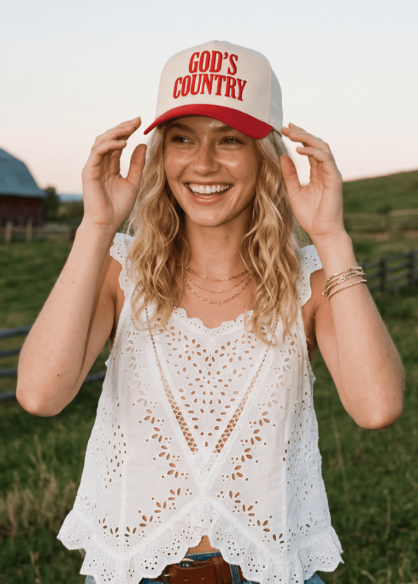 MiMi Wholesale - TCM0162 God's Country All Over Trucker Hat