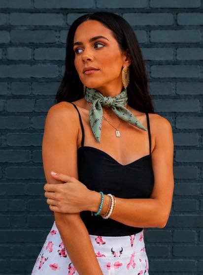 The Front Porch Label - Green Duck Buckaroo Scarf