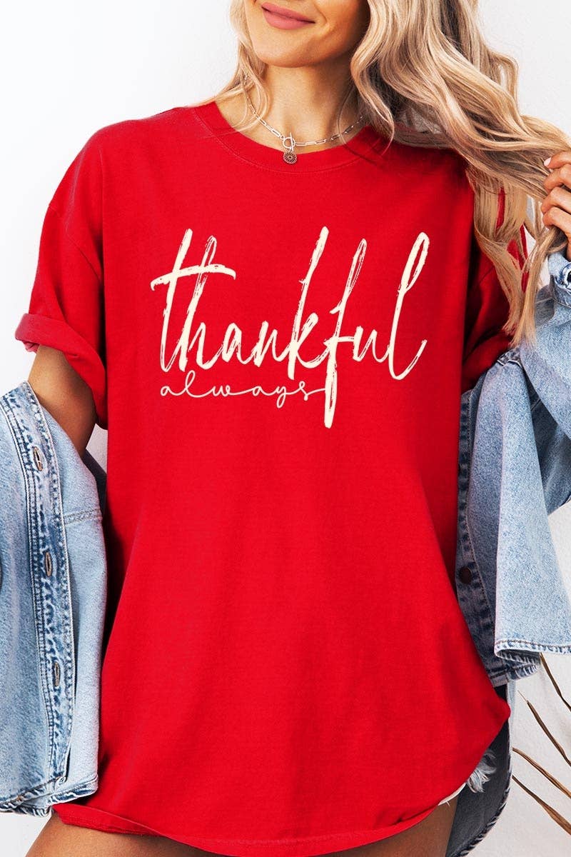 COLORBEAR - Thankful Graphic Garment Dyed Tee