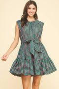PINCH - MULTI-COLOR POLKA DOT TIERED MINI DRESS - 6867DA