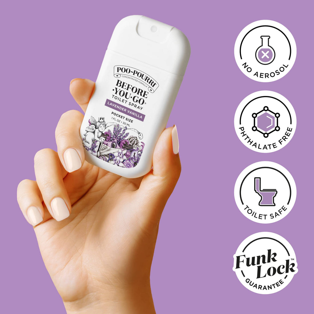 ~Pourri - Poo~Pourri - 1oz Pocket Sprayer w/ Pouch - Lavender Vanilla