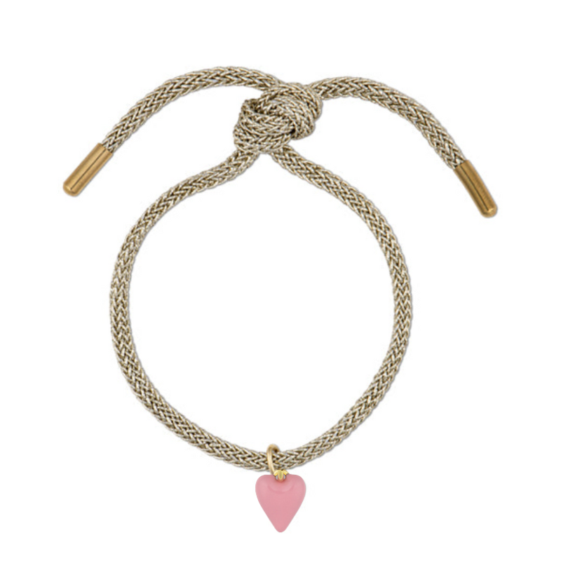 HART - Gold Lurex Bracelet with Mini Heart