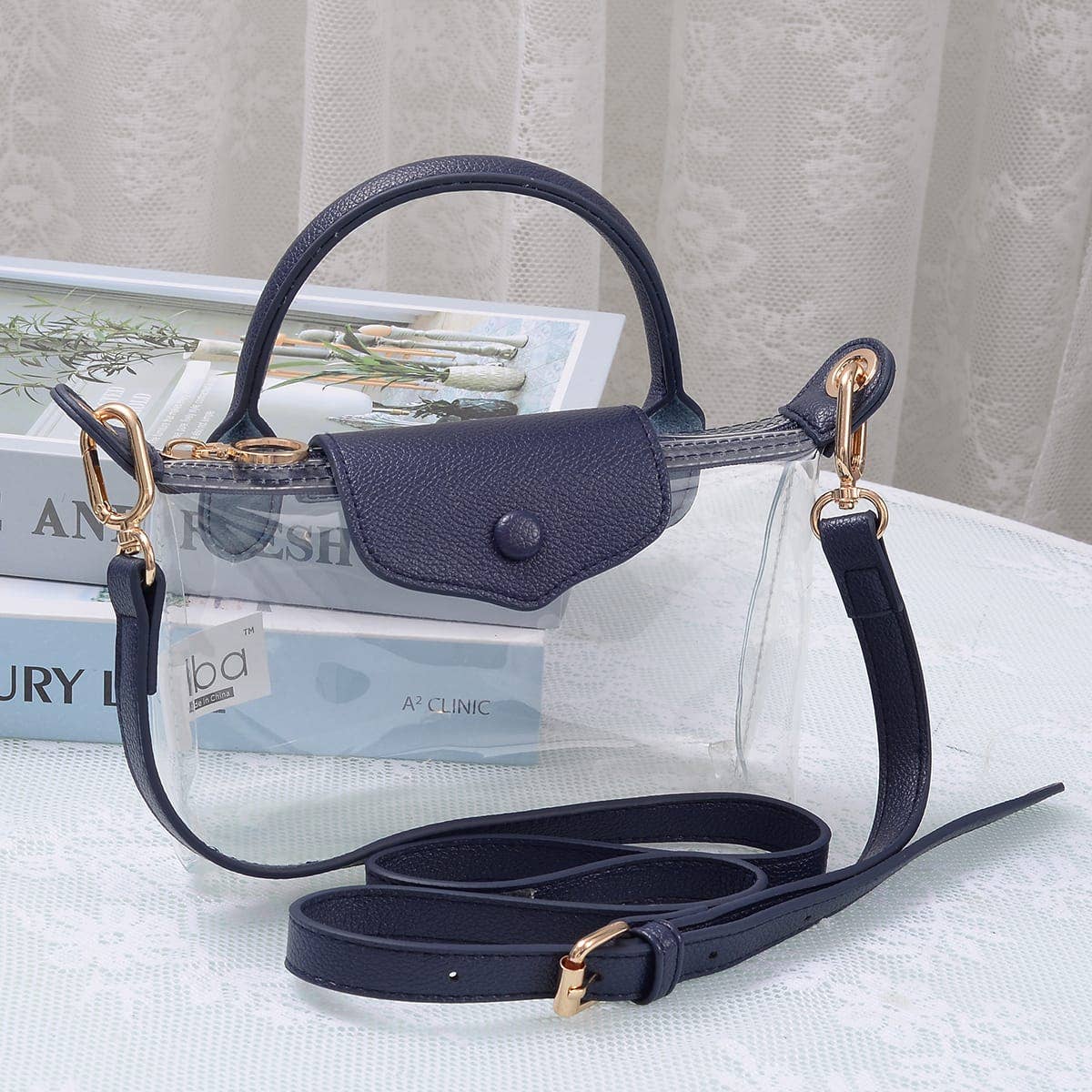 MiMi Wholesale - CB781 Gladys Clear Gameday Mini Crossbody Bag