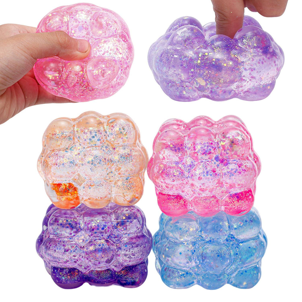 Sparkling Extras - Glitter magic cube Squishy Squeeze Toy Fidget Toy