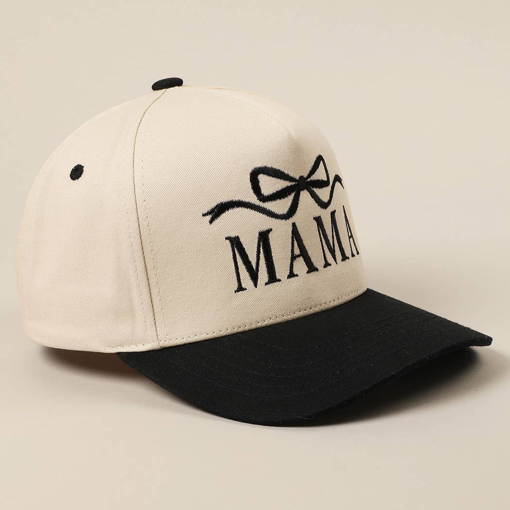 Fashion City - MAMA Ribbon Embroidered Two-Tone Trucker Hat