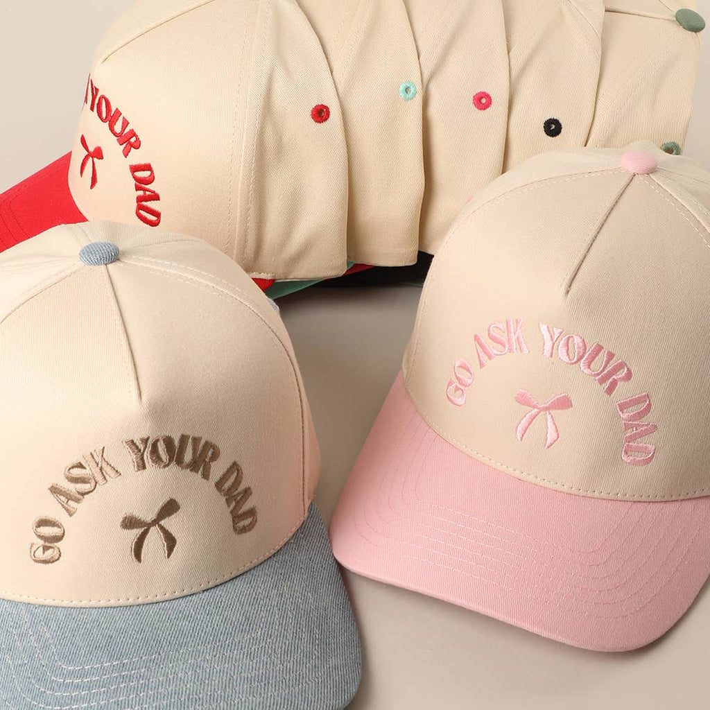 Fashion City - GO ASK YOUR DAD Embroidery Two-Tone Trucker Hat