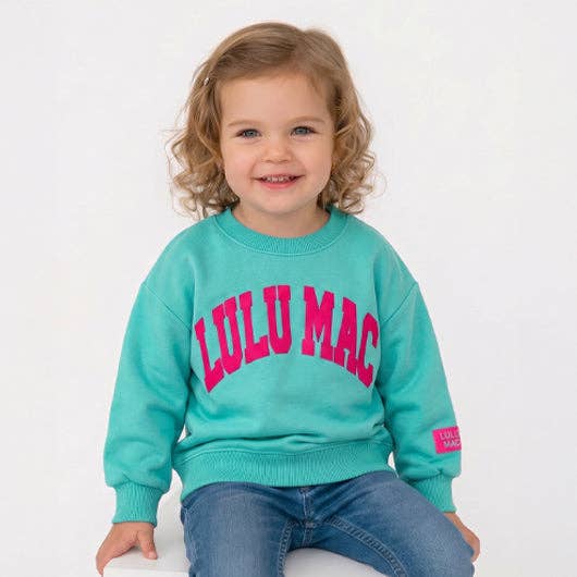 Girlie Girl Originals - TD-SW-PUFF Toddler Sweatshirt Mint/ Hot Pink