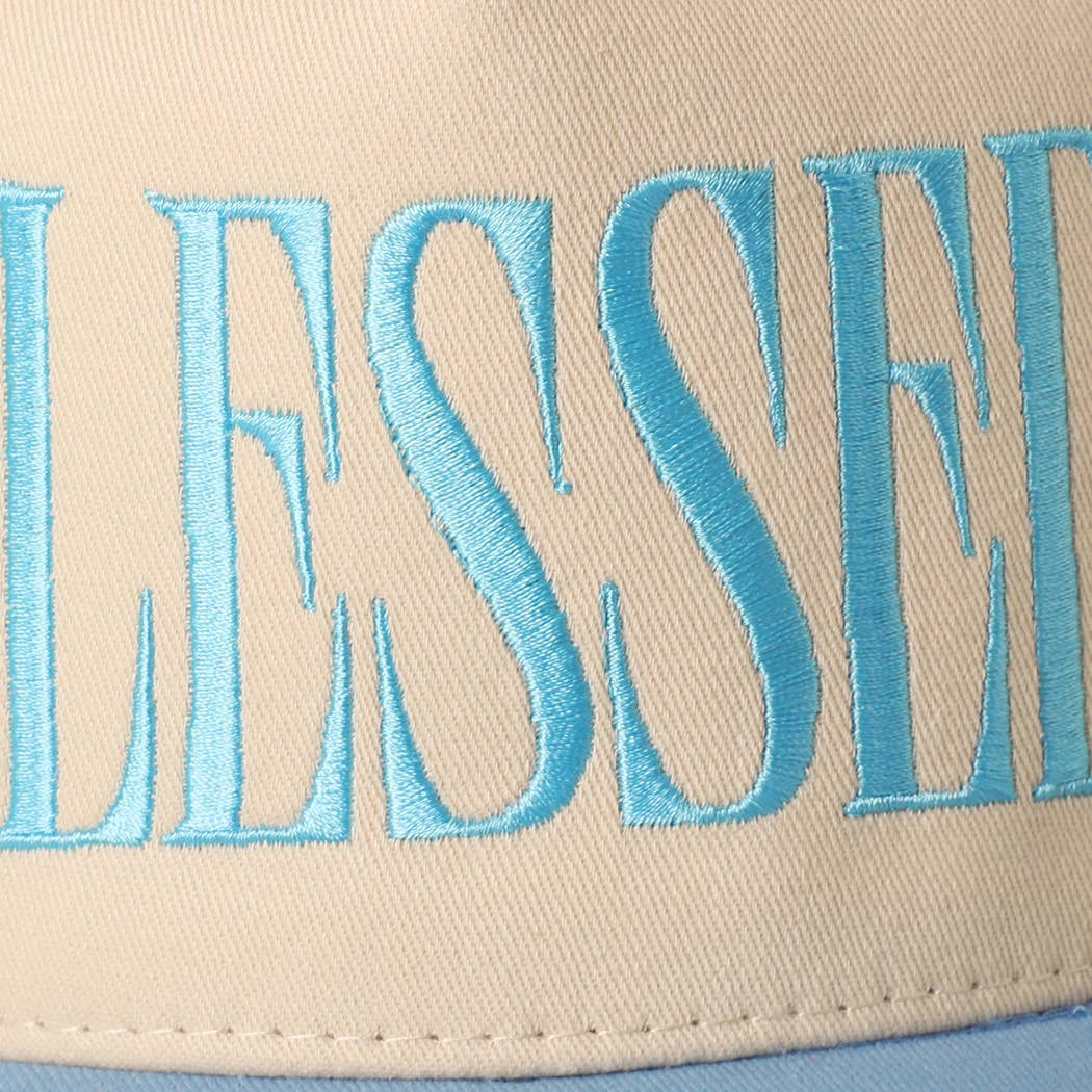 Fashion City - BLESSED Lettering Embroidery Baseball Cap