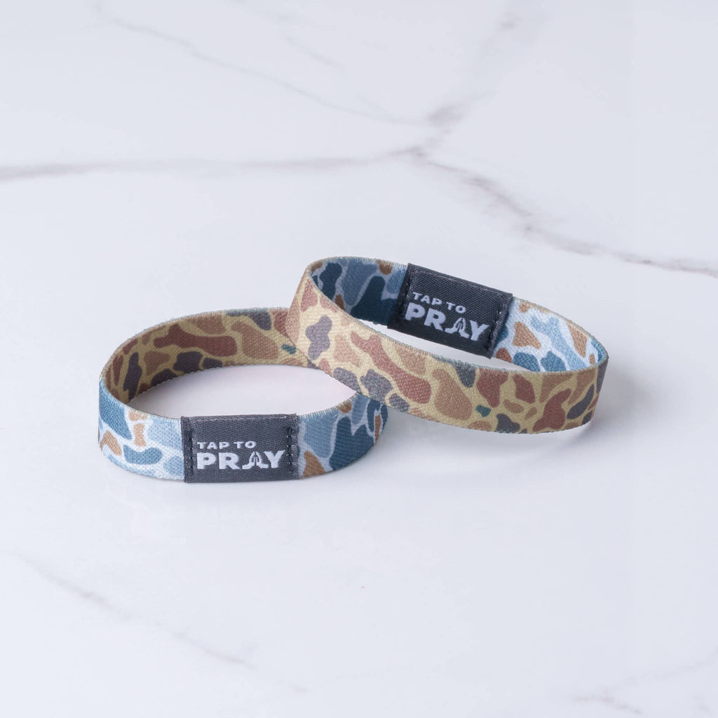 Versible - Tap To Pray™ Wristbands - River Rock Camo Sahara and Copper