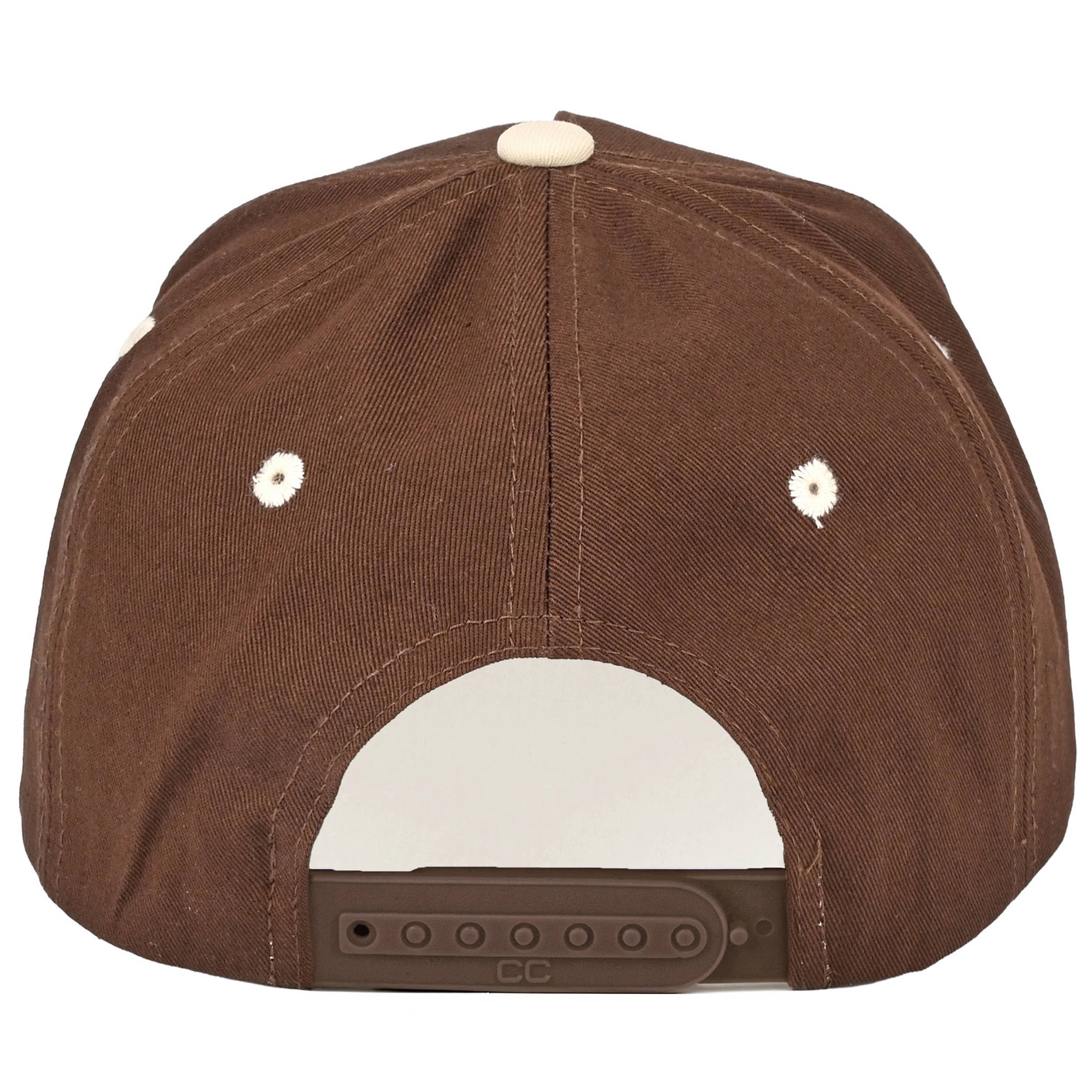 Hana - C.C COFFEEGRL Letter Embroidered on Two Tone Trucker Hat