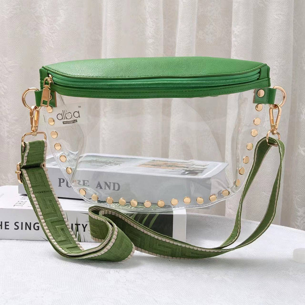 MiMi Wholesale - CB701 Lorna Clear Gameday Studded Crossbody Bag