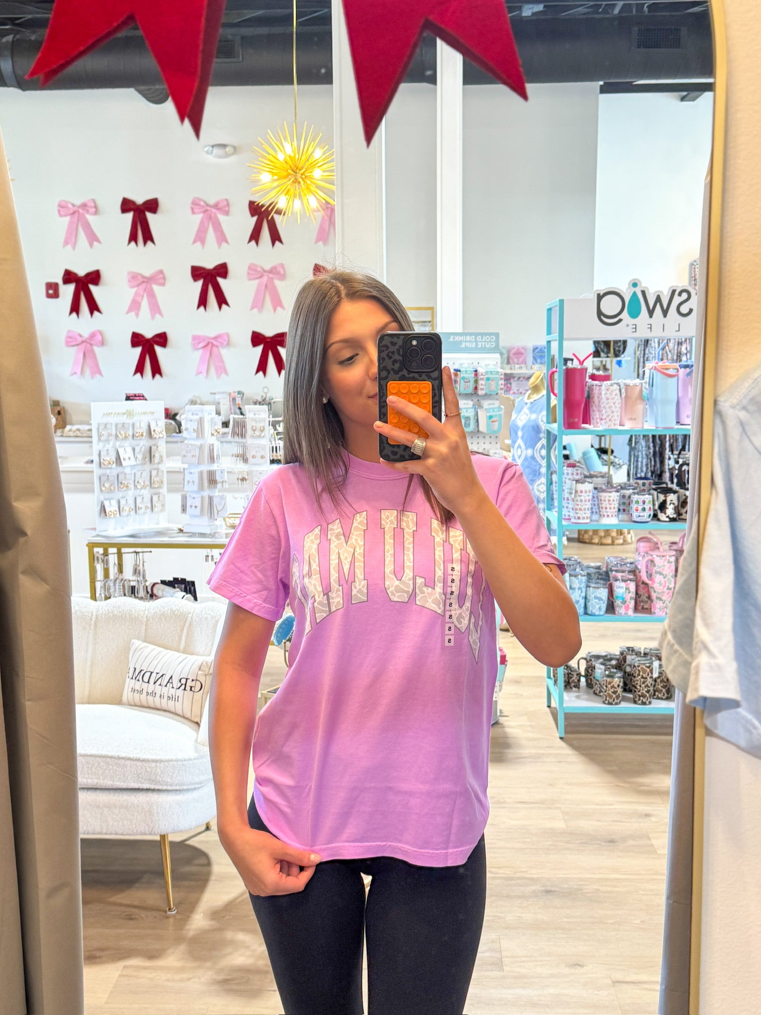 Lulu Mac Camo and Purple Tee