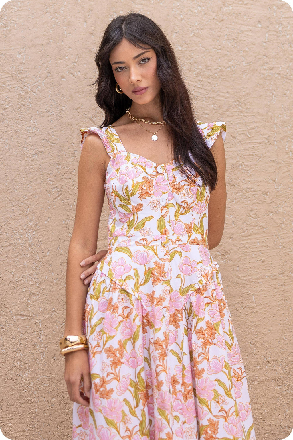 Strut & Bolt - Floral Fit and Flare Maxi Dress