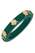 Resin Shamrock Bangle Bracelet