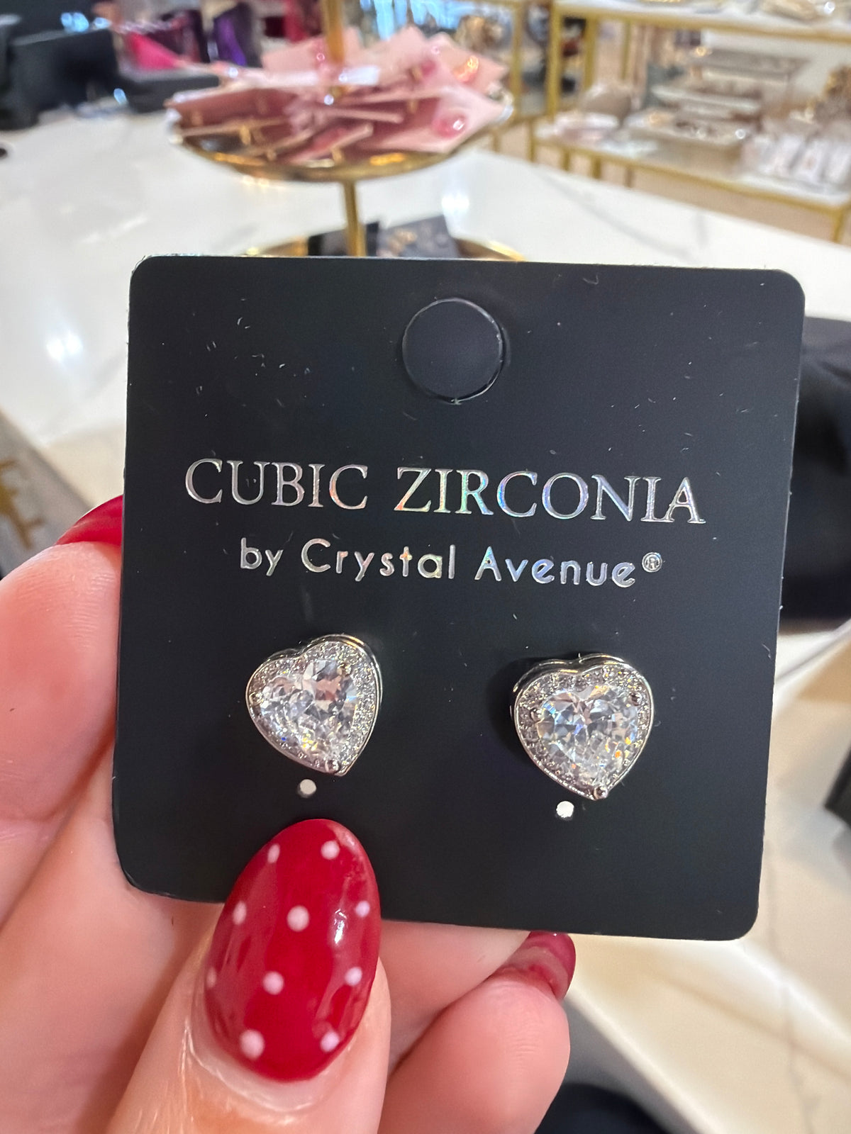 Diamond Heart Studs